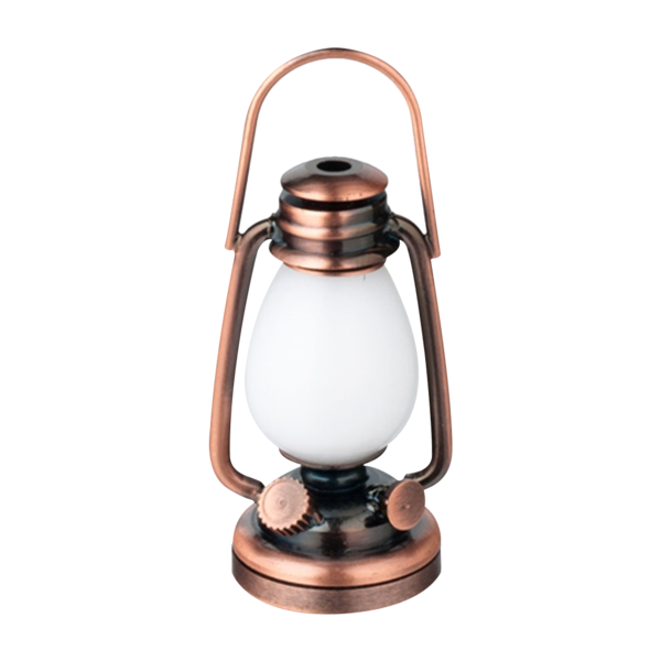 houseworks led miniature battery operated copper oil lamp #39588