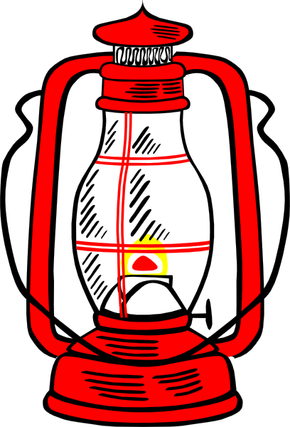 oil lamp cartoon red hurricane lamp clip art #39607