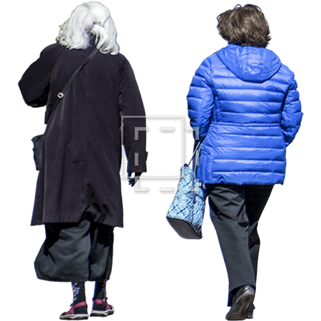 old women in winter coats older people #20938