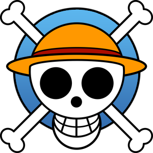 one piece circle skull logo #75