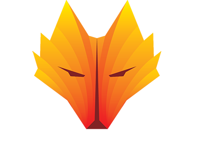 orange fox head for logo png #1658