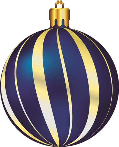 large transparent christmas gold and blue ornament #37985