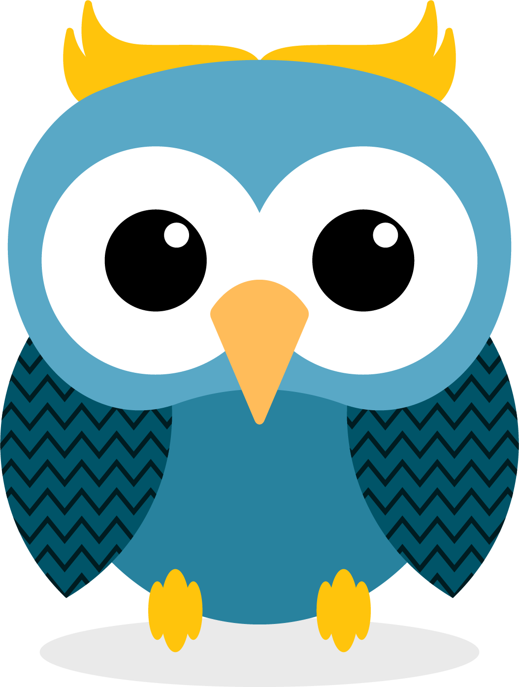 simple blue owl png images #28958