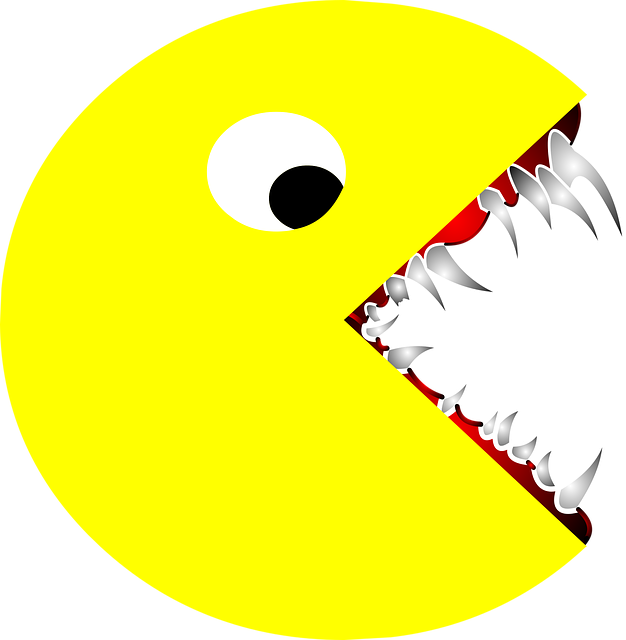 scary pacman pac man vector graphic pixabay #25803