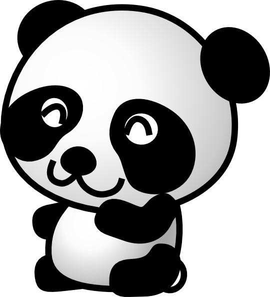 panda clip art clkerm vector clip art online #19936