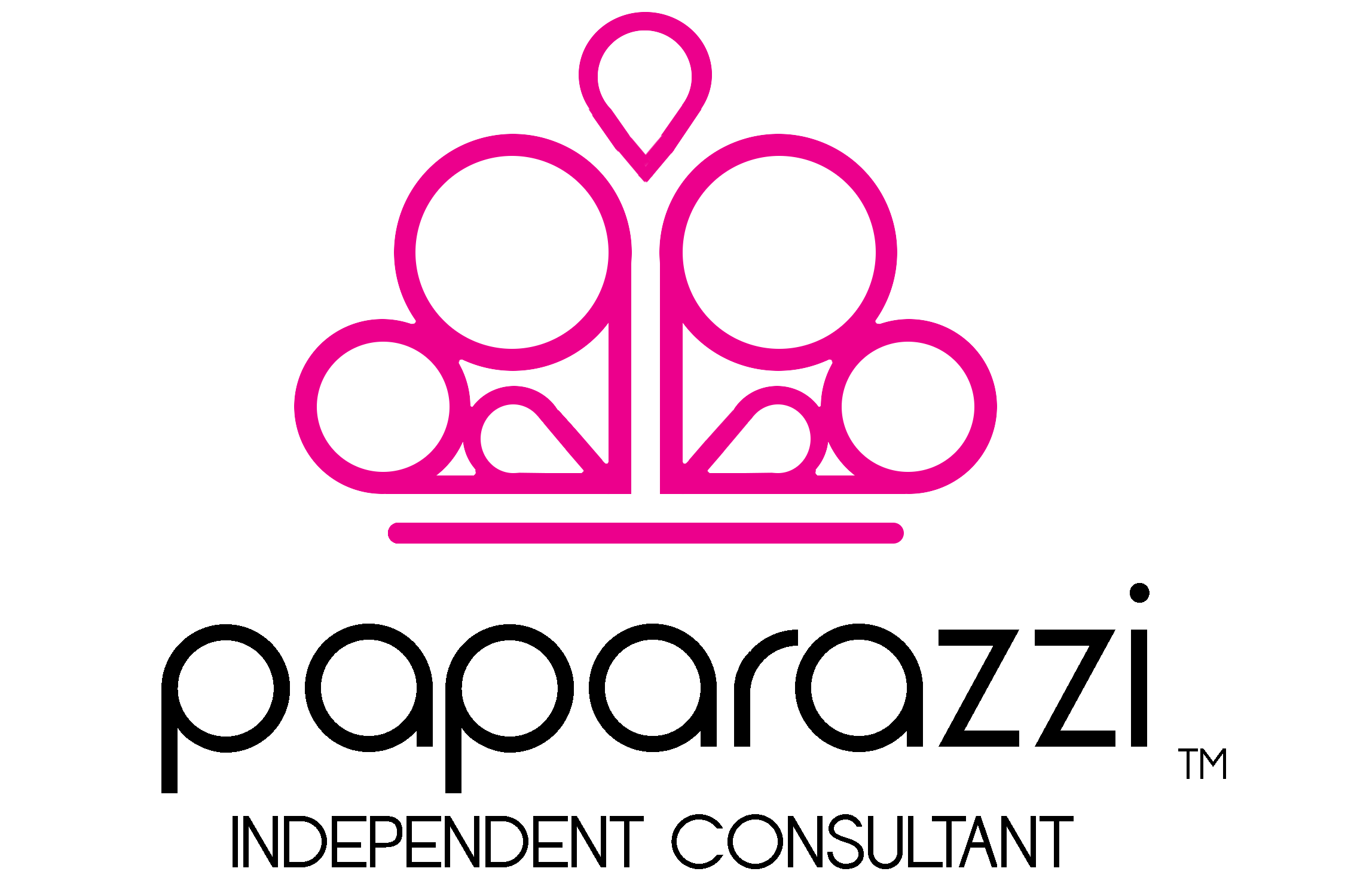 logo paparazzi jewelry, black text and pink symbol #39968