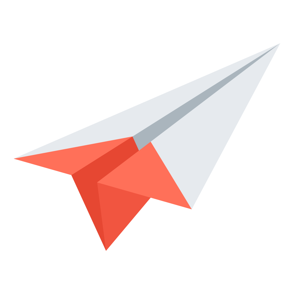 paper plane orange and white png image #31538