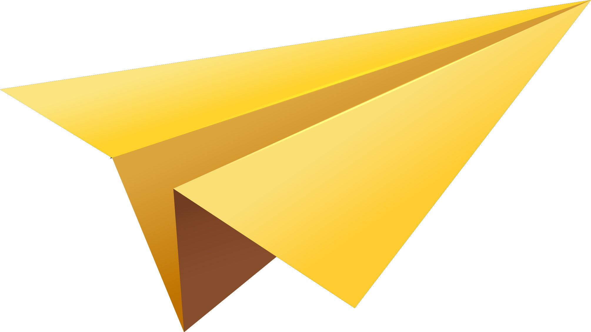 yellow paper plane png image purepng transparent #31550