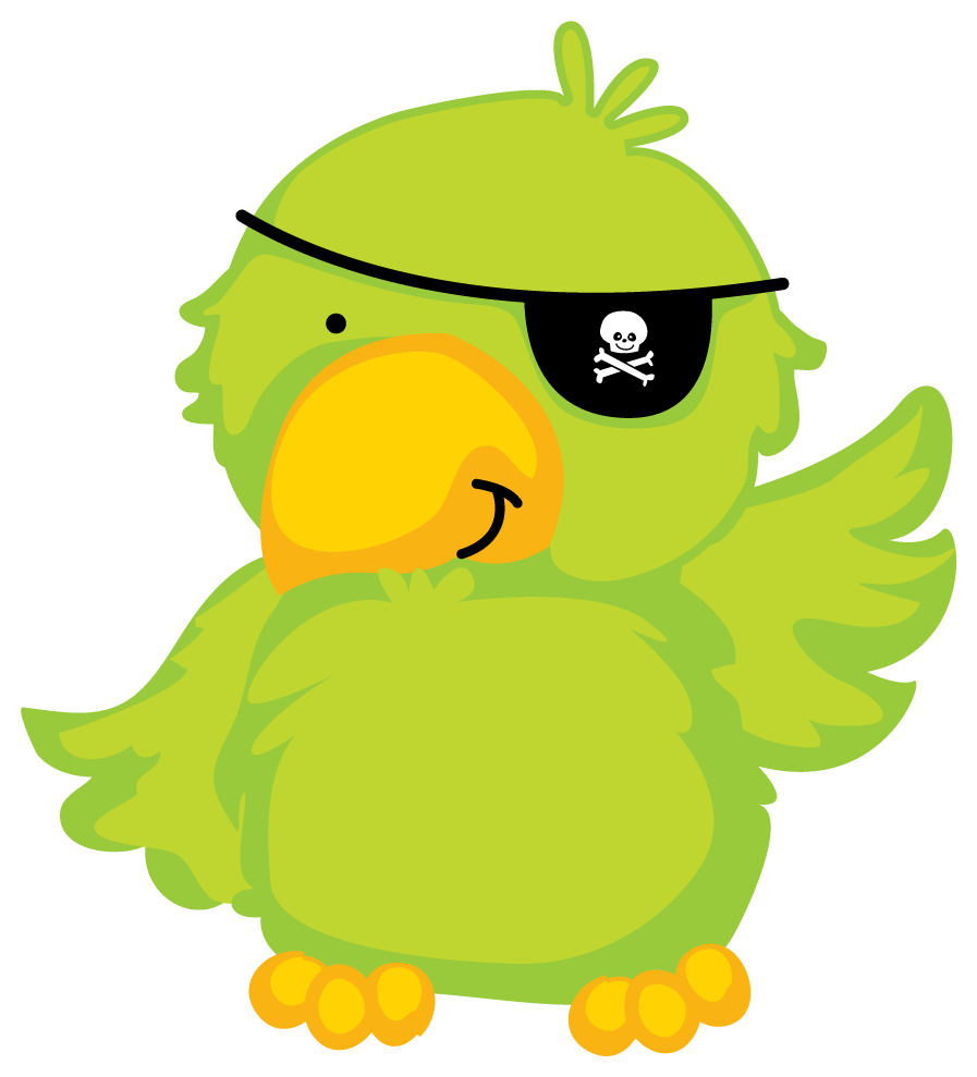 pirate parrot, pirate adventure clipart fiesta english #20111