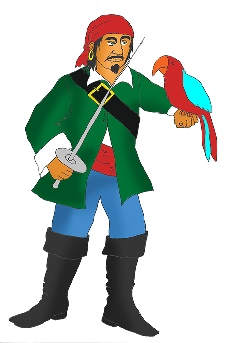 pirate parrot, pirate clip art #20110