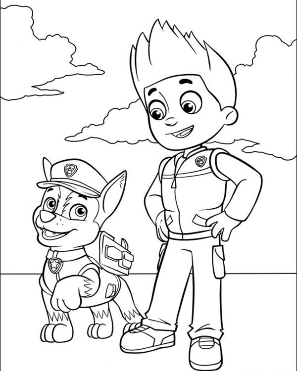 paw patrol coloring pages #2636