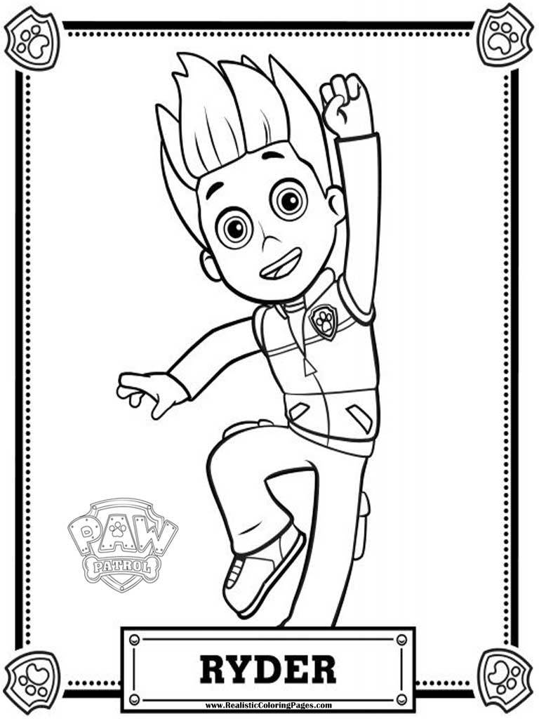 paw patrol coloring pages ryder #2630