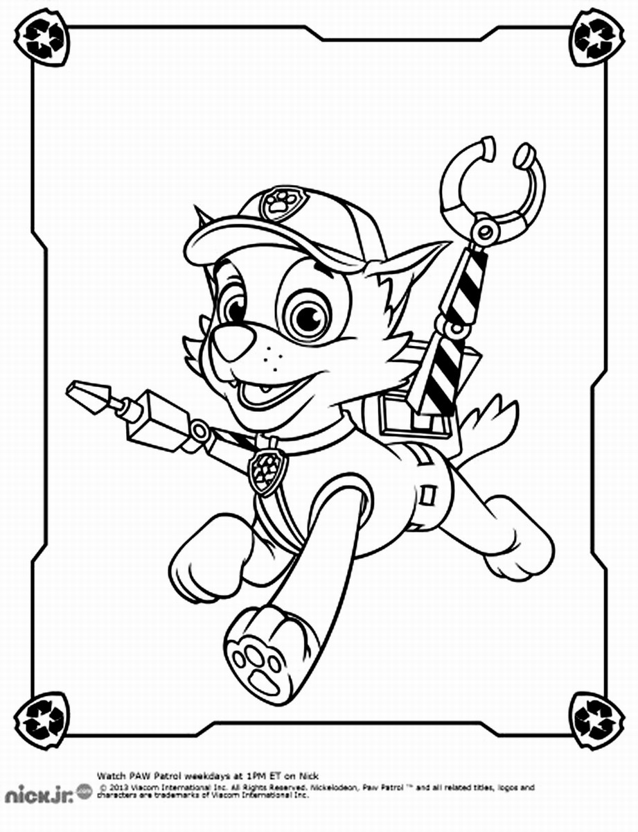 paw patrol rocky coloring pages #2641