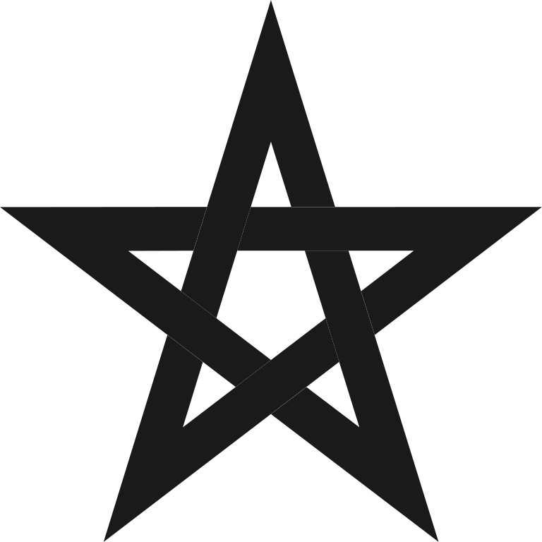 pentagram black star png #35537