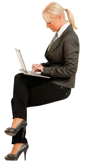 people sitting, cutout woman sitting laptop cutout people png #17349