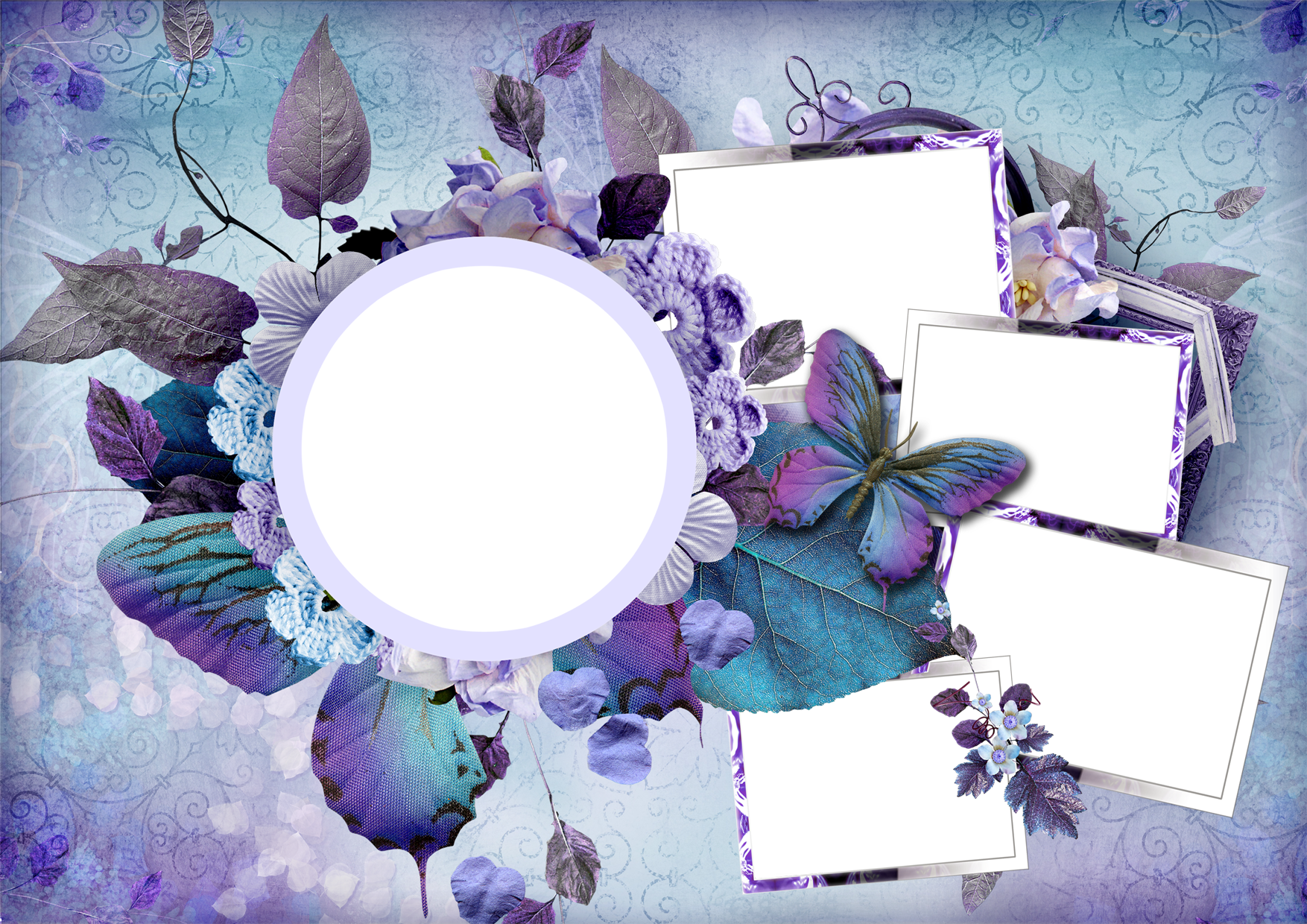 flower frame png design download #27912