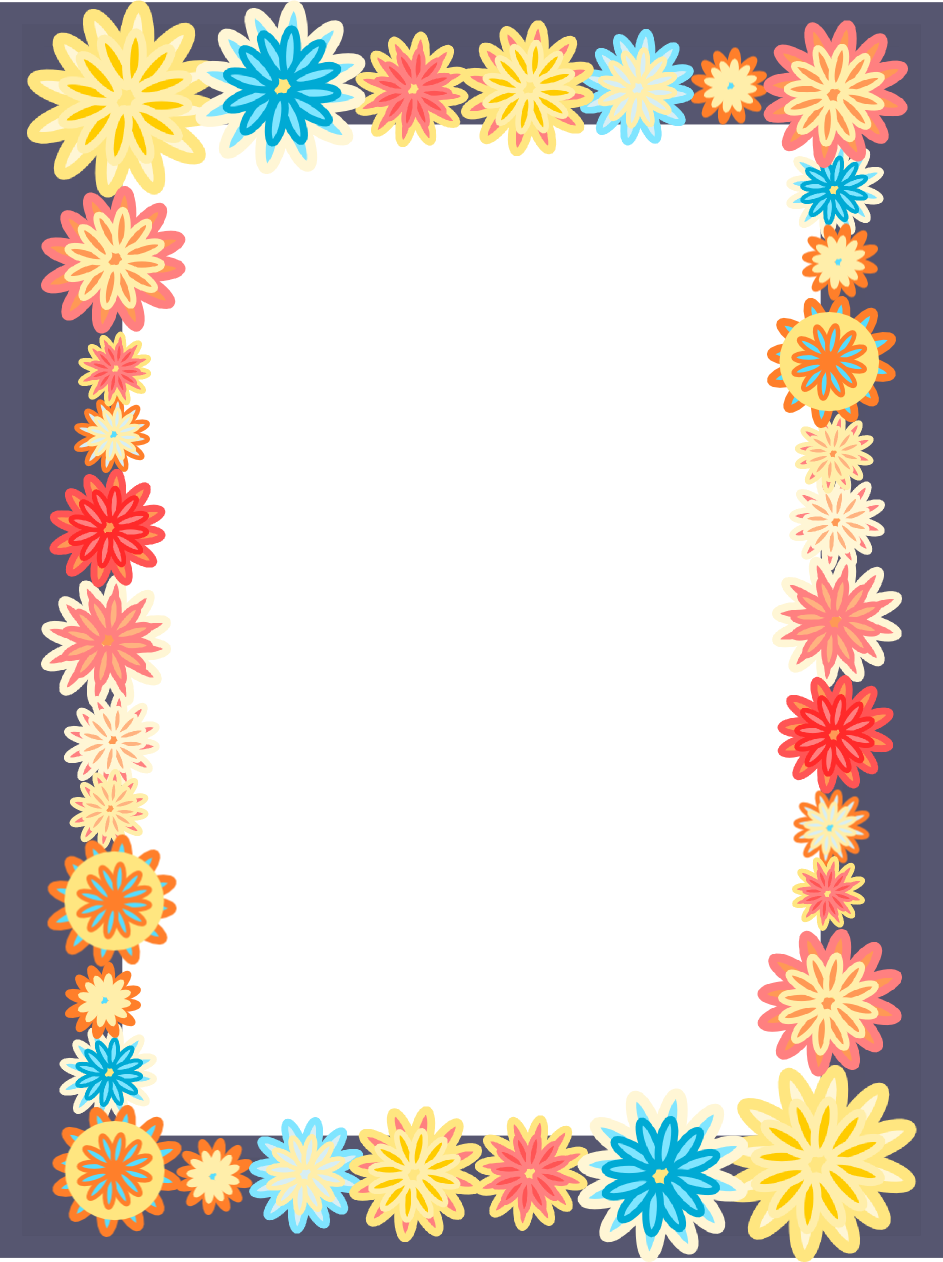 photo frame, digital scrapbooking flower frames colorful flower #27896