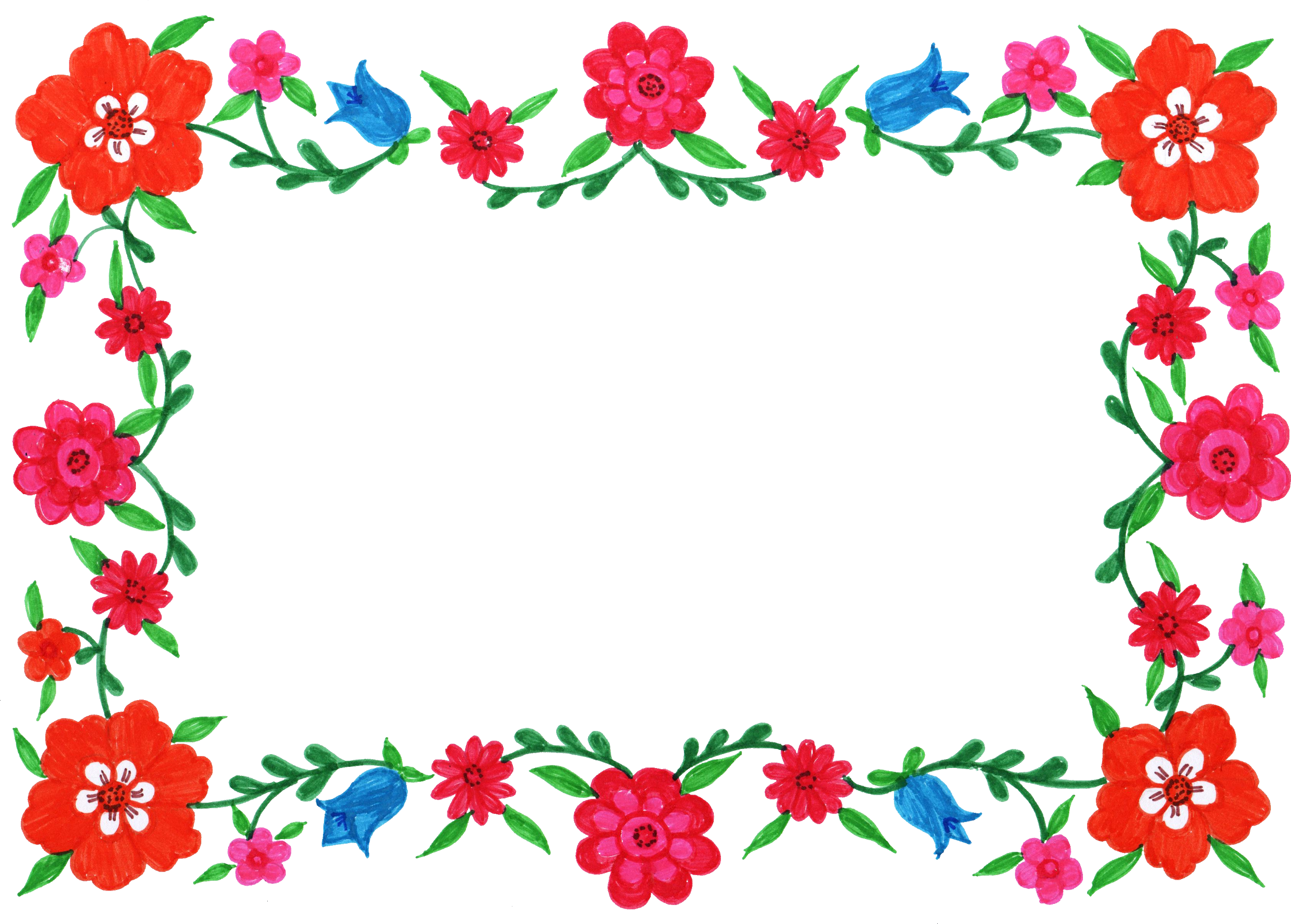 photo frame, flower frame colorful rectangle png transparent #27890