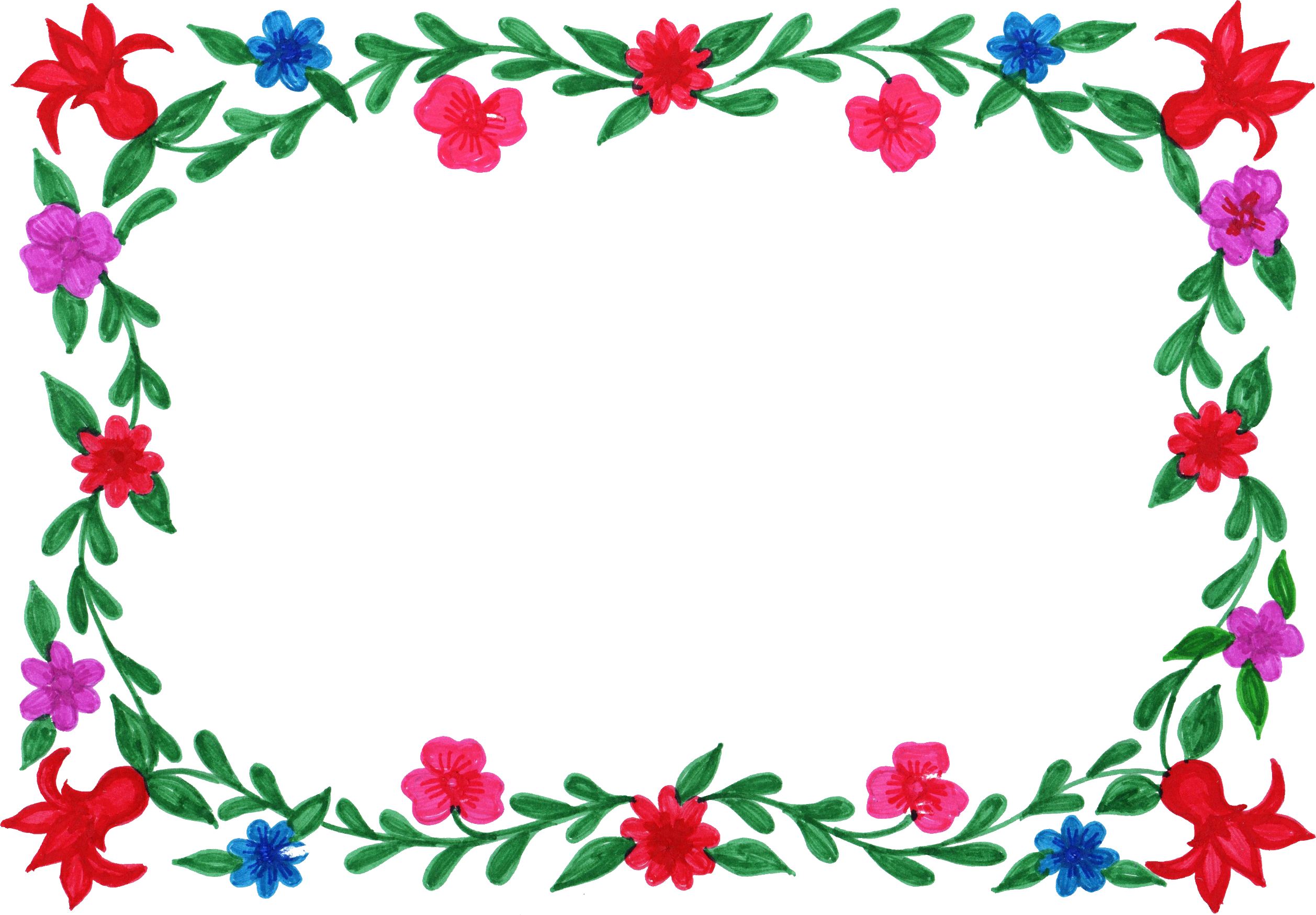 photo frame, flower frame colorful rectangle png transparent #27894