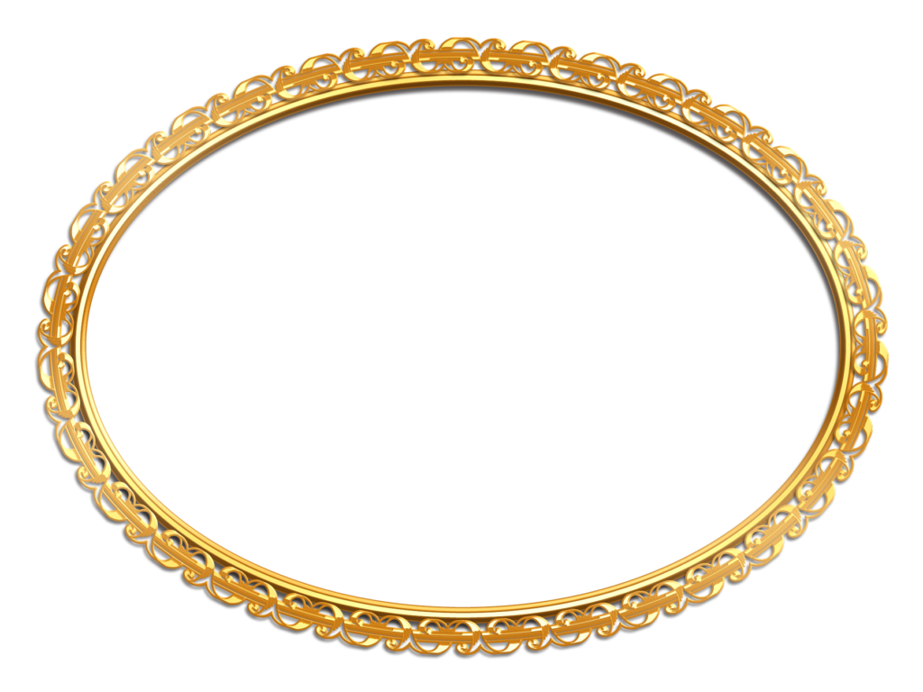 circle gold picture frame png #39656