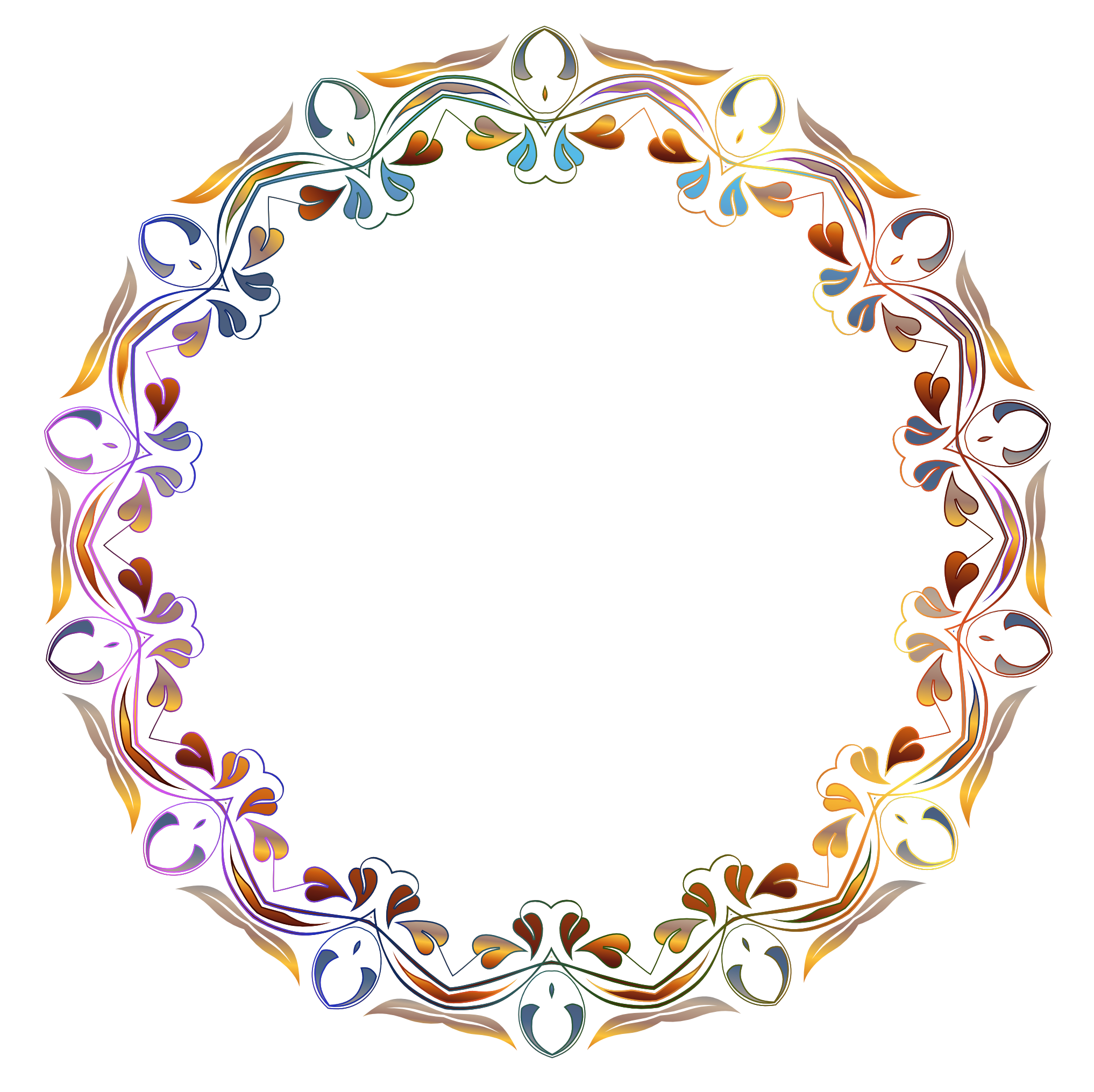 flower border frame png image #39665