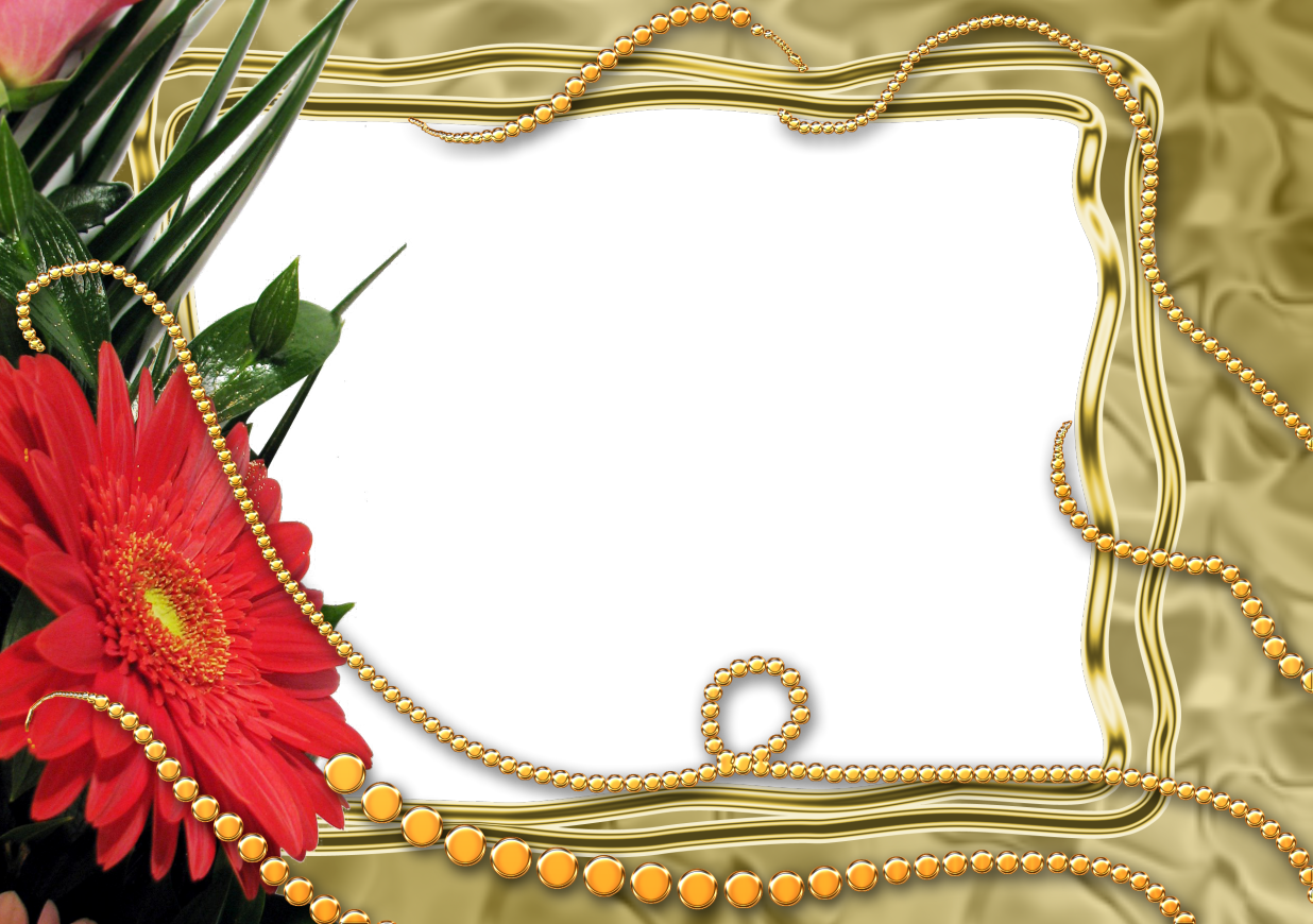 golden frame with floral design for picture frame #39653