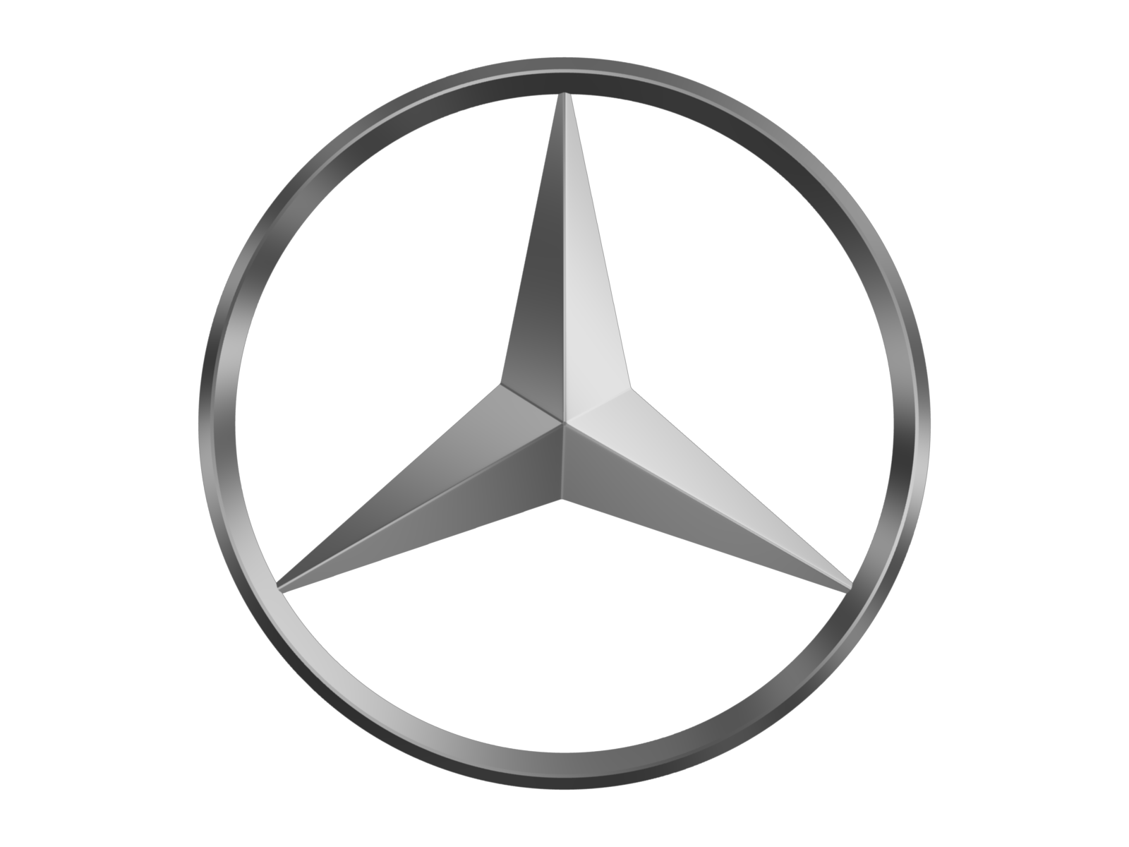 single mercedes silver logo #42737