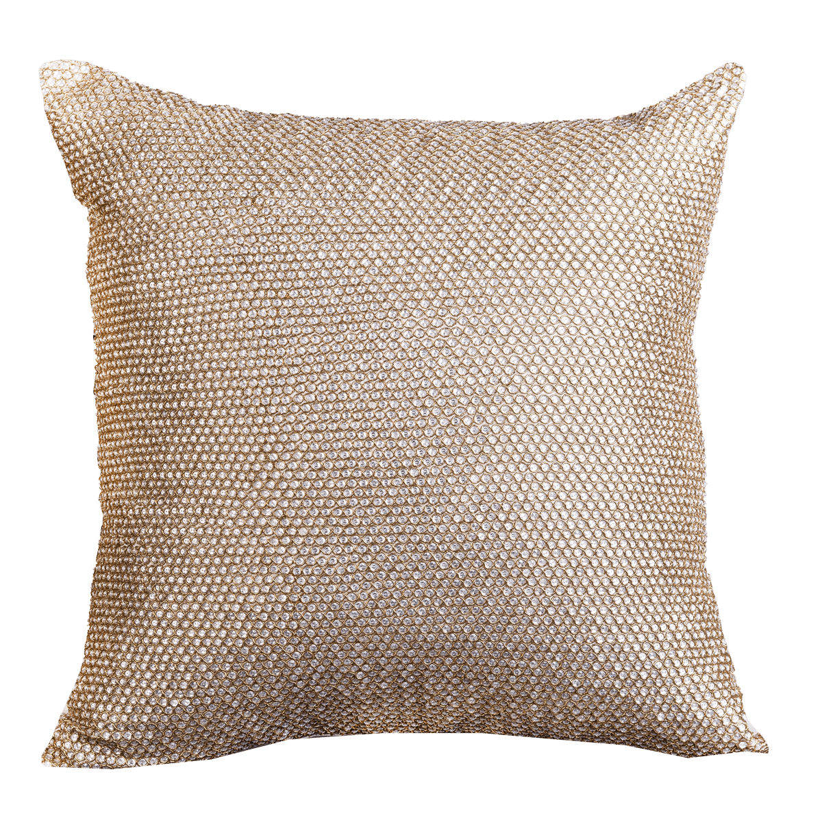 brava metallic gold chainmail decorative throw pillow #24884