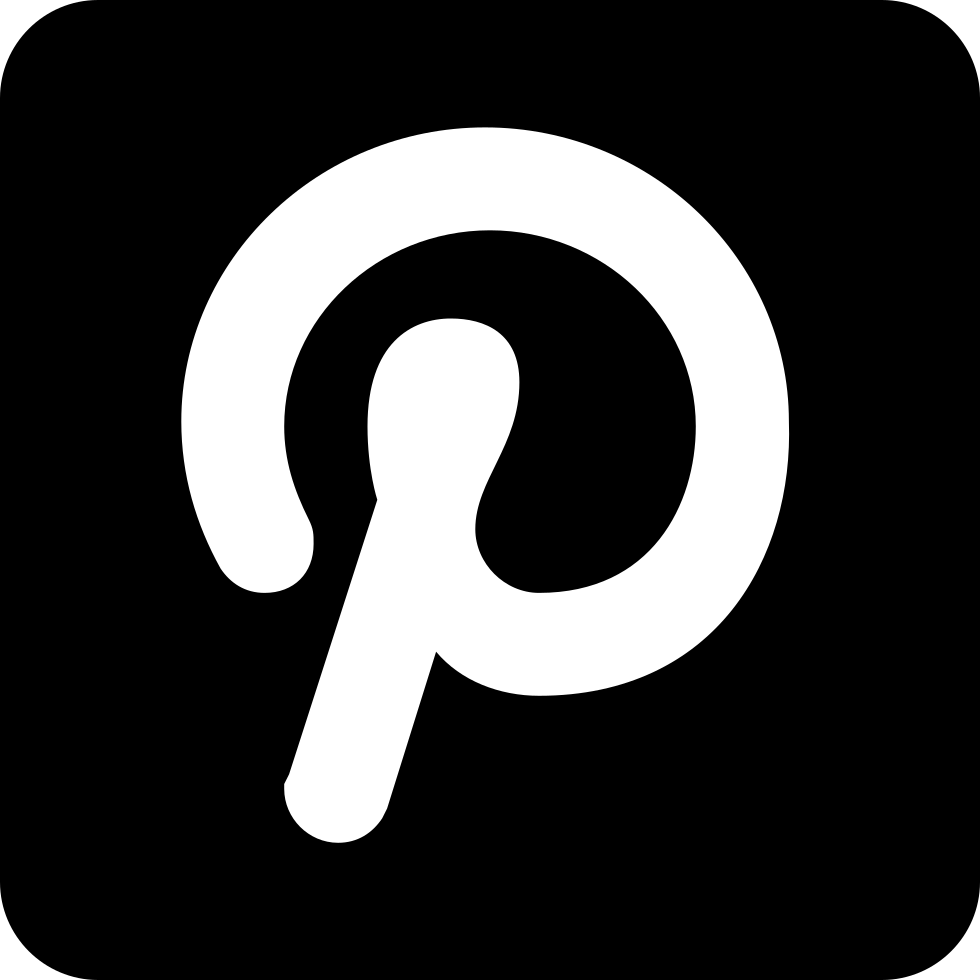 pinterest logo black png #2005