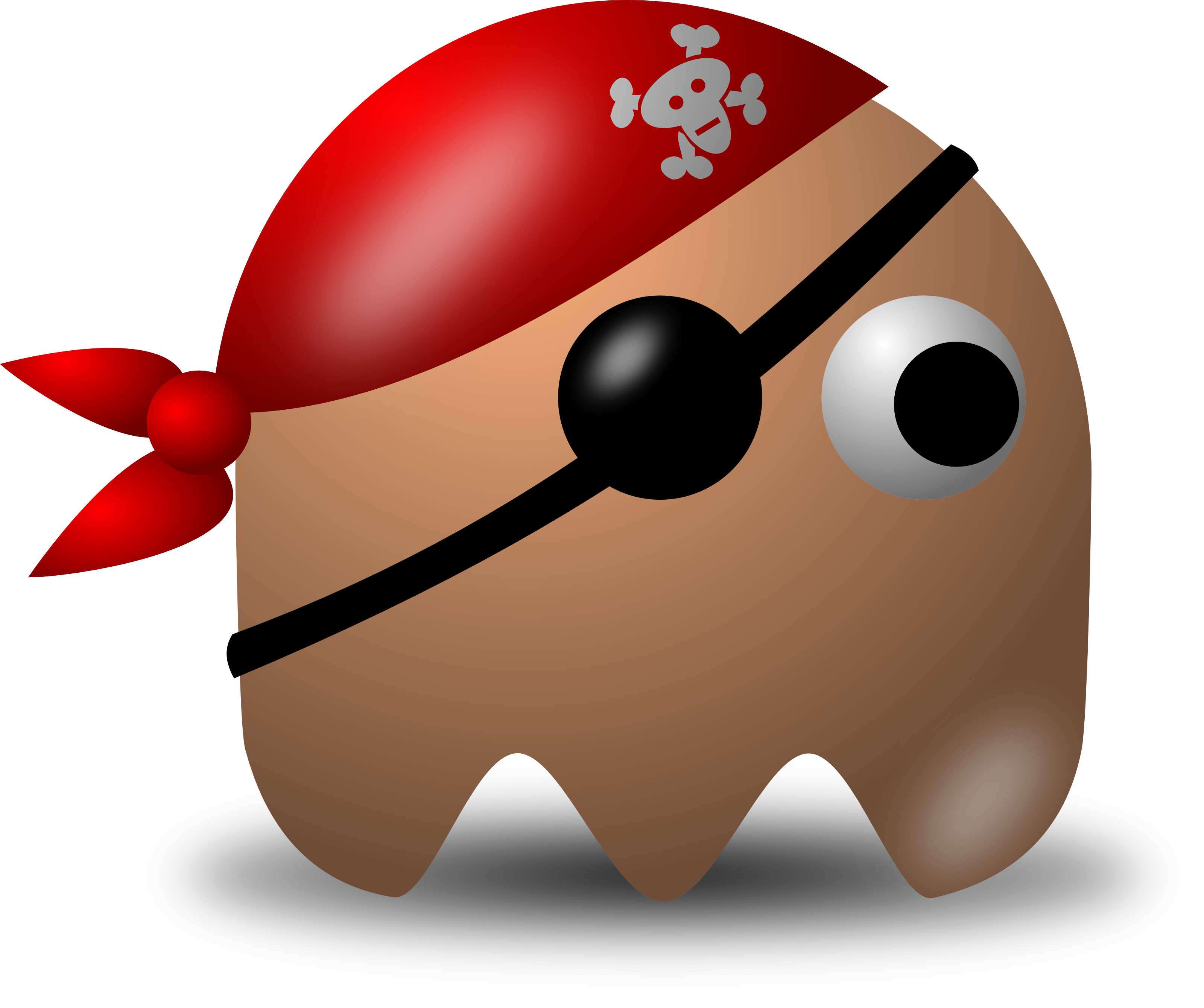avatar pirate character wearing eyepatch and bandana vector clipart illustration #29748