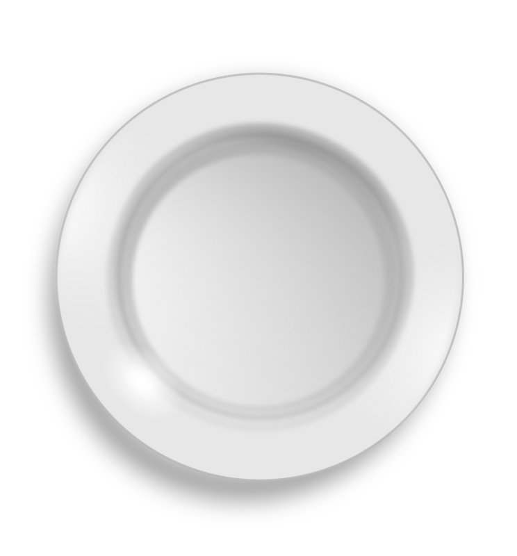 clipart white plate #15087