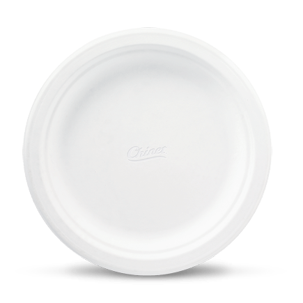 plate, biodegradable round paper plates chinet classic white #15079