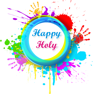 happy holi colour circle design #37931