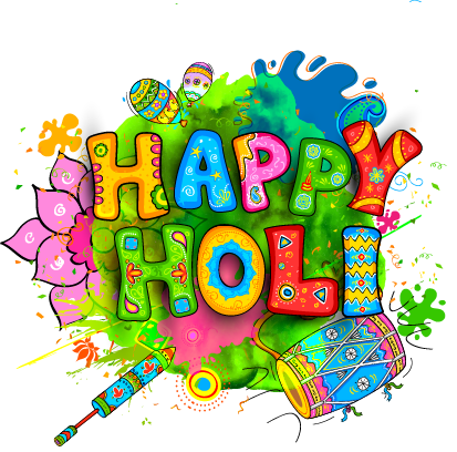 transparent clipart image happy holi text design pichkari #37943