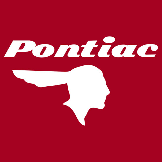 pontiac text with logo on burgundy png #305