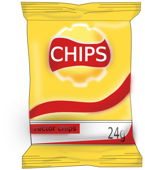 potato chips, bag chips clip art clkerm vector clip art #24057