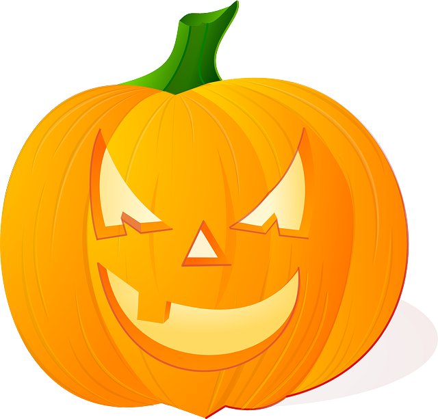 Scary Pumpkin, pumpkin jack lantern face vector graphic #20011
