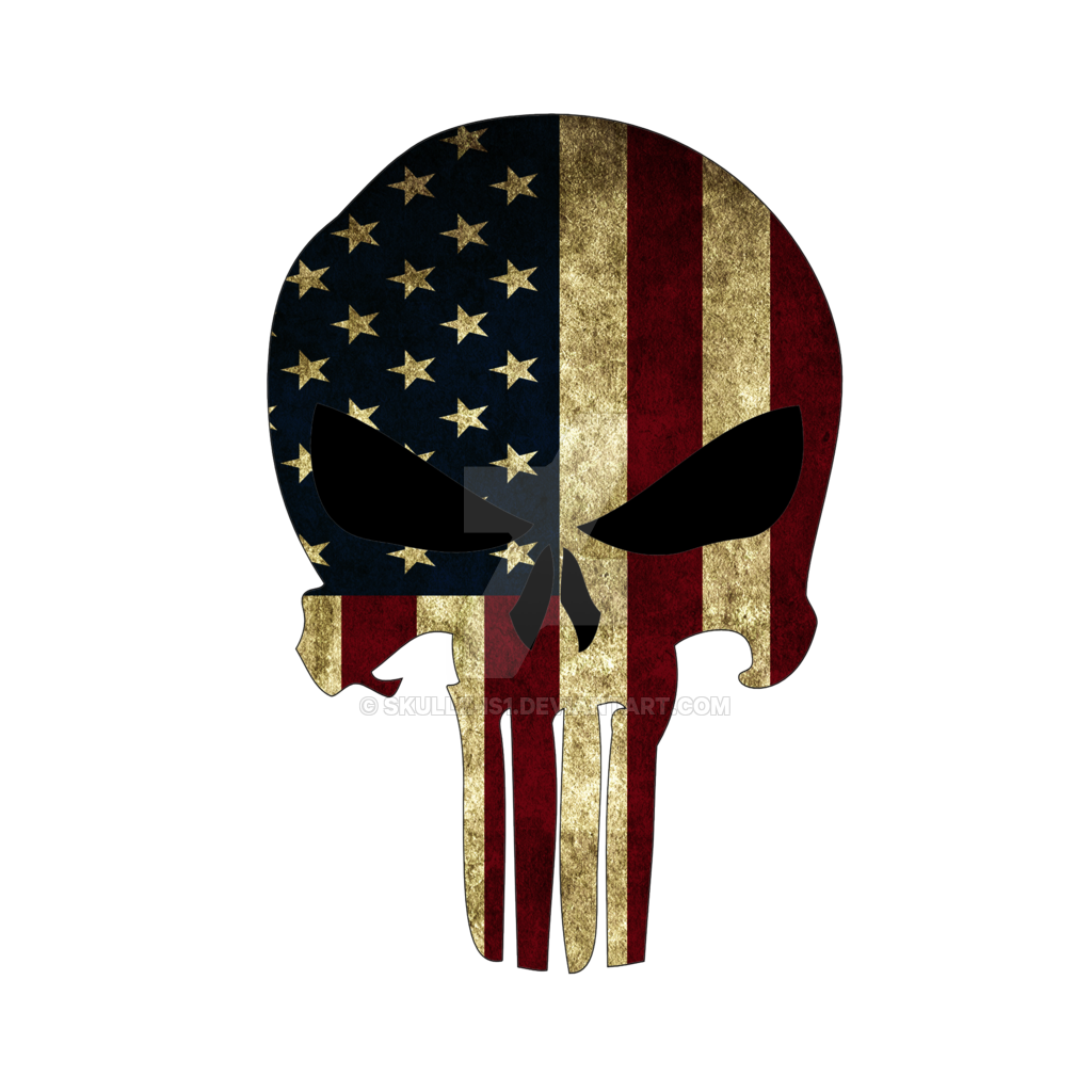 punisher american flag png logo #3615