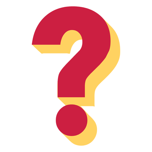 red and yellow question mark transparent png svg vector #10916