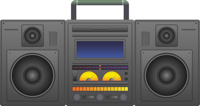 radio, boombox ghetto blaster audio vector graphic pixabay #21297