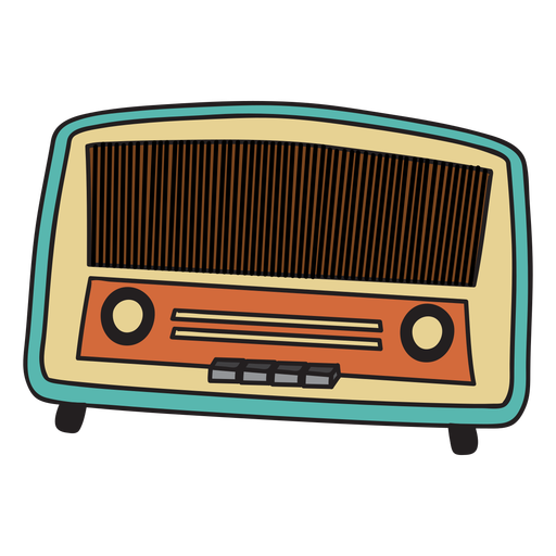 vintage radio doodle transparent png svg vector #21246