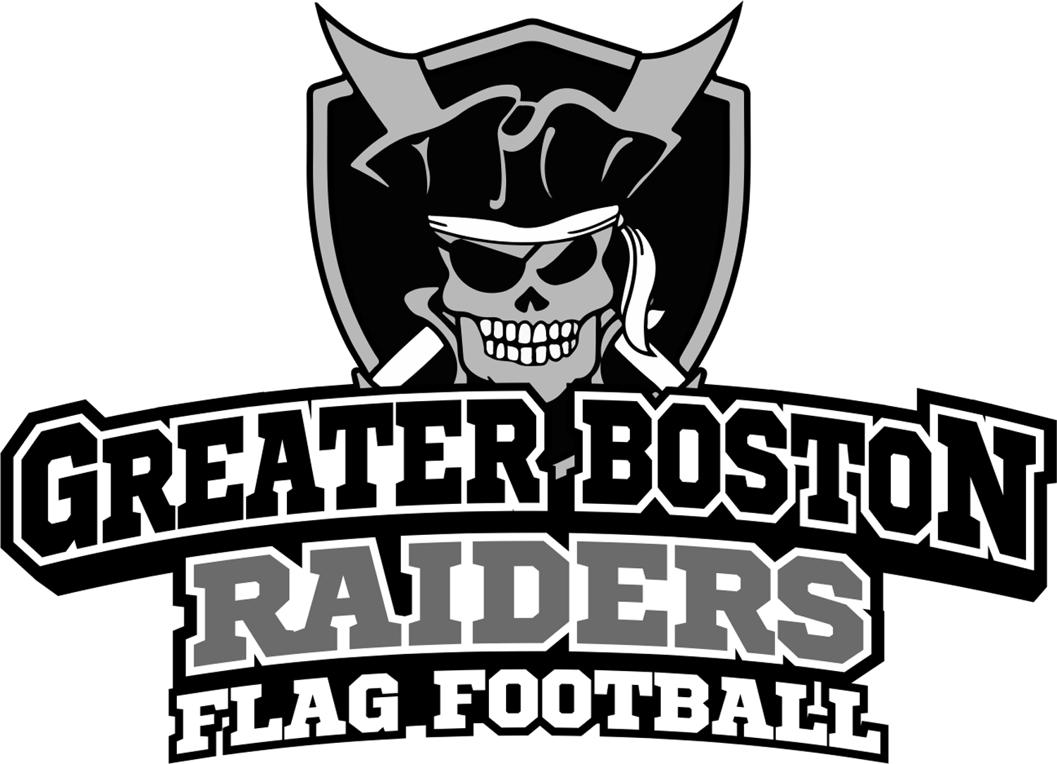 greater boston raiders flag football logo #7865