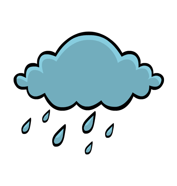 transparent download green cloud with rain clipart png #42156