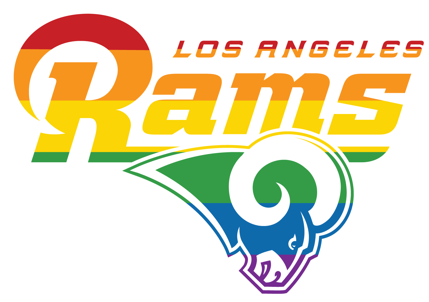 Nfl Los Angeles Rams colorful logo #40471