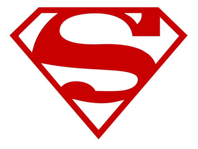 Red Superman logo transparent background #1545