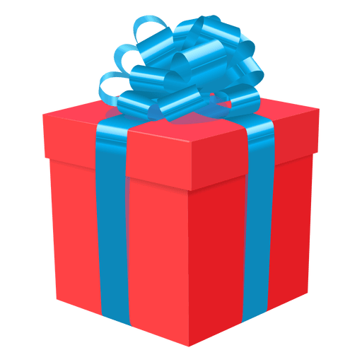 regalos red gift box blue bow icon transparent png #39873