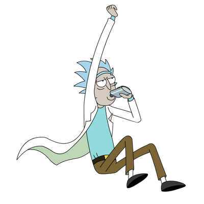 rick and morty rick flying transparent png stickpng #30990