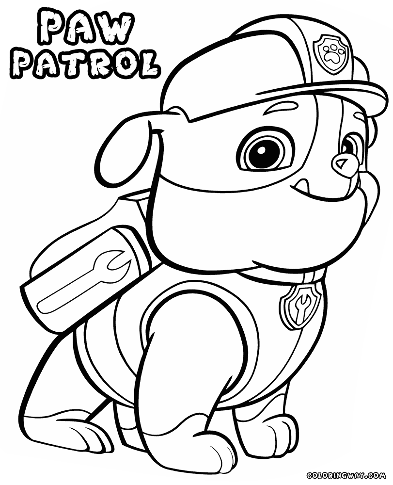 rubble paw patrol coloring page #2632