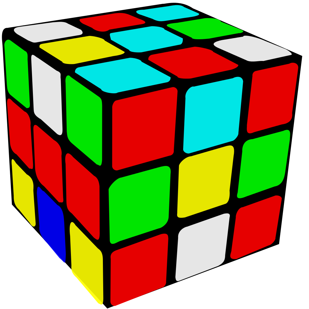 rubiks cube scrambled colored transparent png #29410