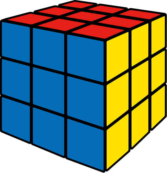 rubiks cube, rubik cube blue vector icon svg vector domain icon park share the design #29394
